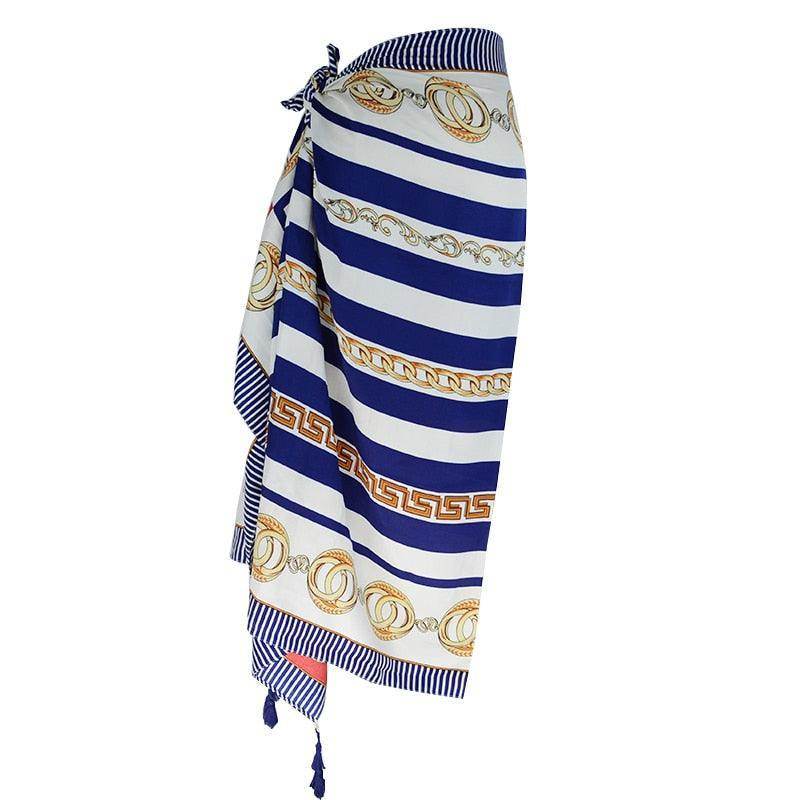 Navy Print Sarong - Fiesta Resortwear