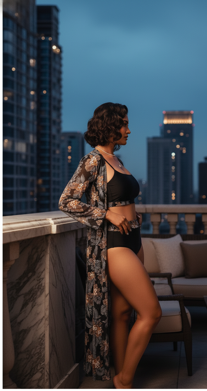 Sunday Swimsuit and Coverup Set - Fiesta Resortwear