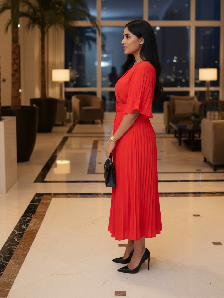 Phoebe Dress: Red - Fiesta Resortwear