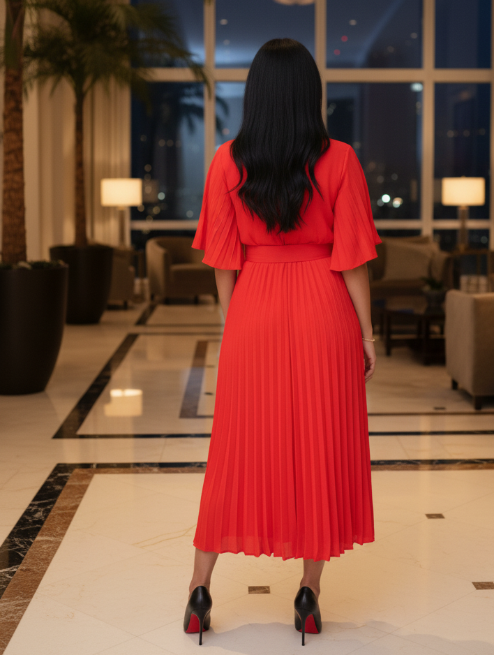Phoebe Dress: Red - Fiesta Resortwear