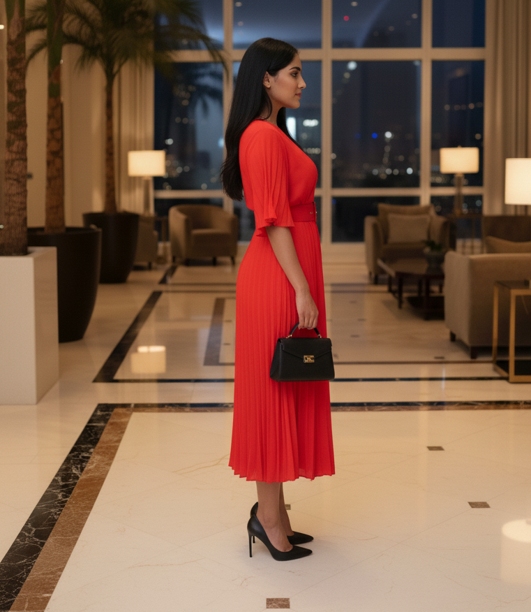 Phoebe Dress: Red - Fiesta Resortwear
