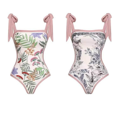 Vintage Reversible Swimsuit: Powder - Fiesta Resortwear