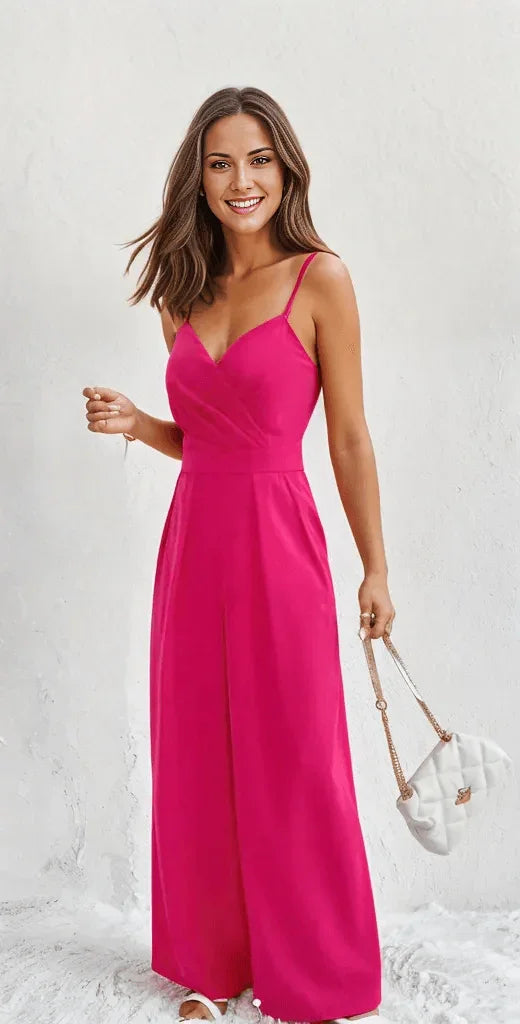 Lalita Jumpsuit: Pink - Fiesta Resortwear