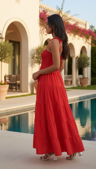Tzor Dress: Red - Fiesta Resortwear