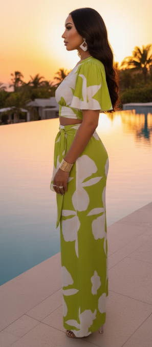 Foliage Coords - Green - Fiesta Resortwear