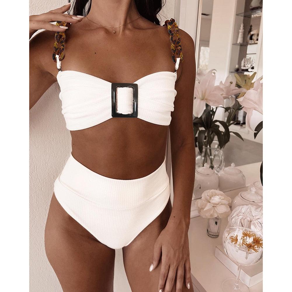 Olivia White Bikini - Fiesta Resortwear