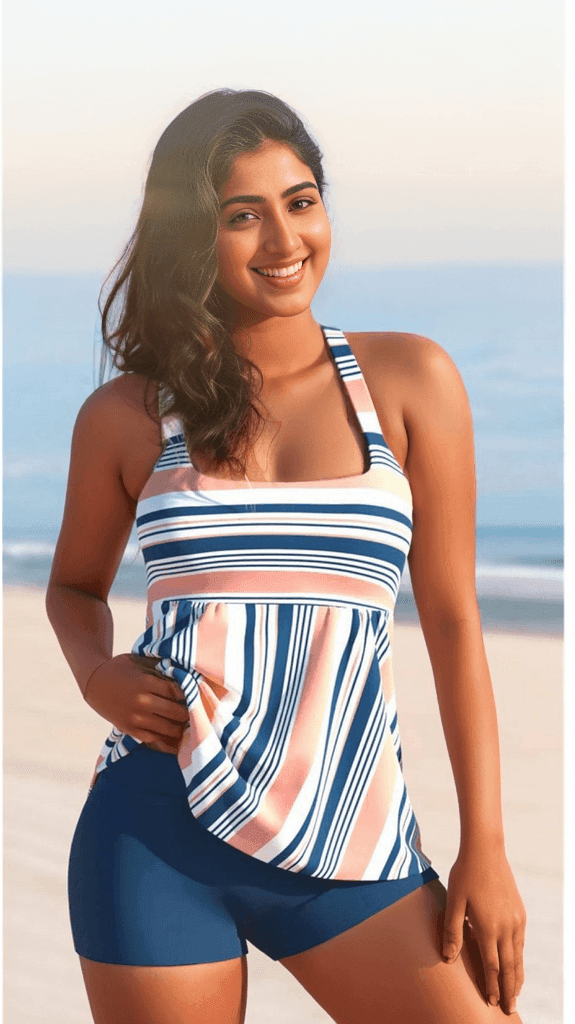 Rari Tankini: Blue - Fiesta Resortwear