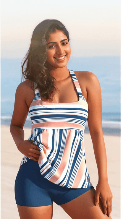 Rari Tankini: Blue - Fiesta Resortwear